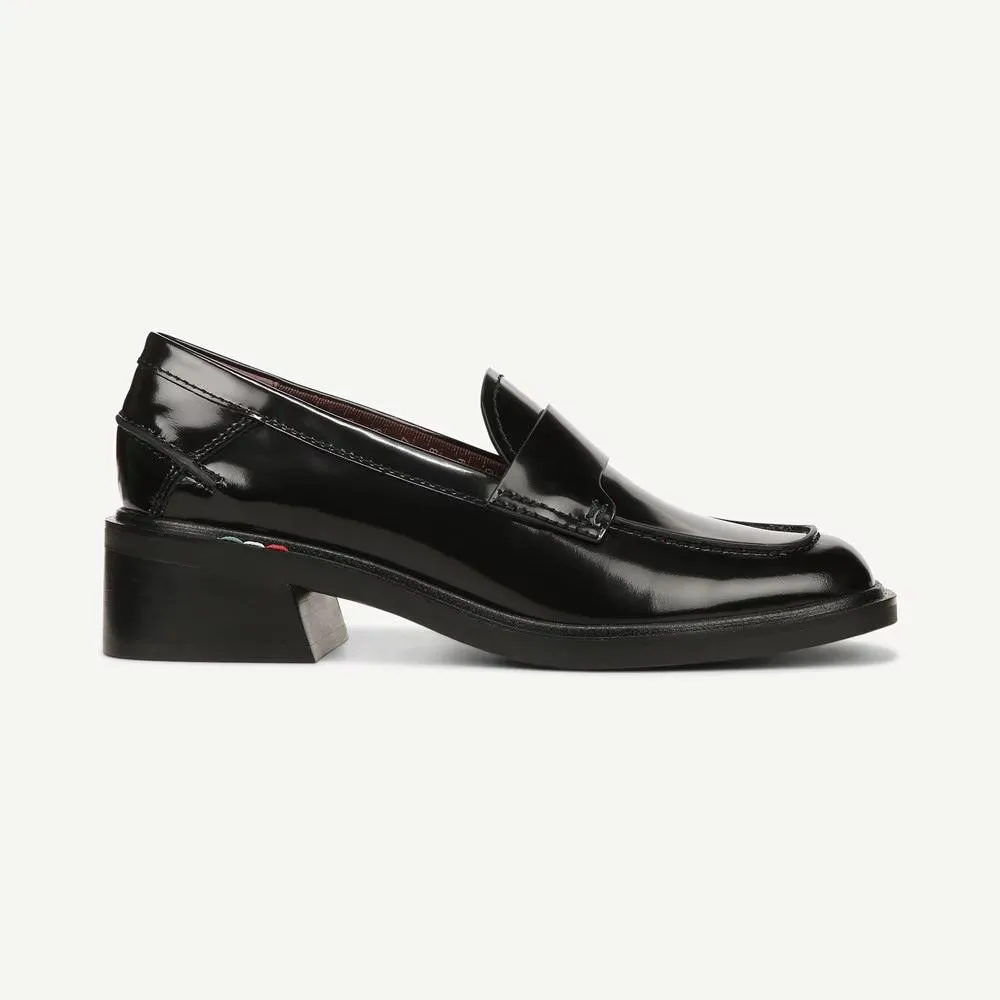 Gabriella Black Leather Franco Sarto Loafers