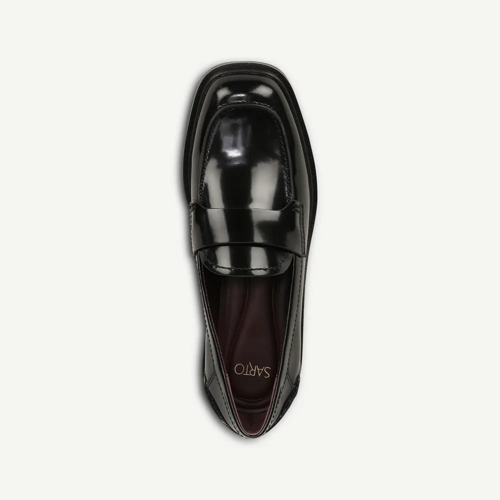 Gabriella Black Leather Franco Sarto Loafers