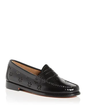 G.H. Bass Originals Women's Whitney Bax Floral Cutout Penny Loafers