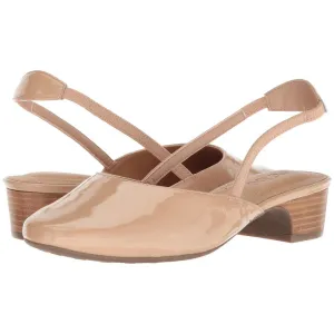 Gianna Nude Patent Leather Me Too Slingback Pumps