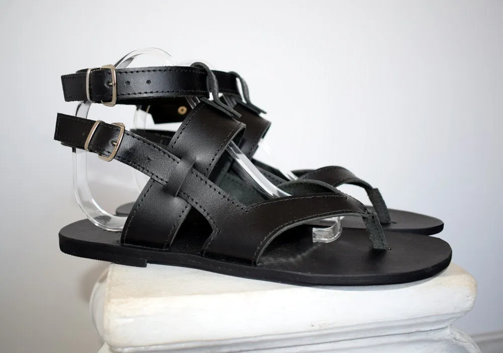 Gift For Men, Black sandals for men, Tom Gladiator Men Sandals, leather sandals, Handmade Spartan Sandals, Men Gift, Genuine Leather