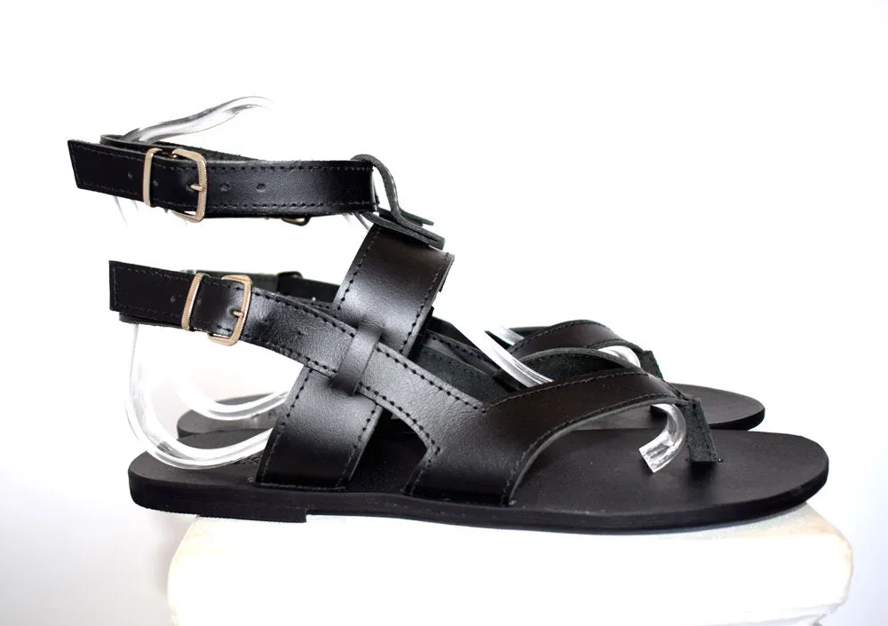 Gift For Men, Black sandals for men, Tom Gladiator Men Sandals, leather sandals, Handmade Spartan Sandals, Men Gift, Genuine Leather