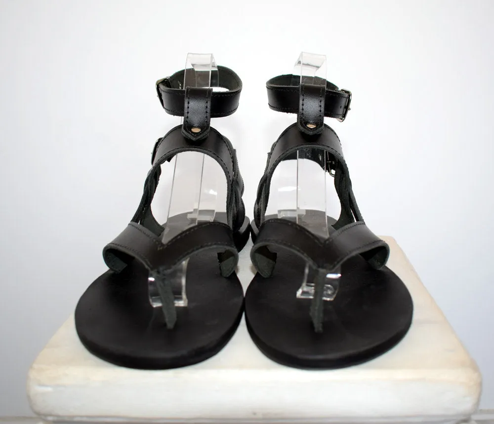 Gift For Men, Black sandals for men, Tom Gladiator Men Sandals, leather sandals, Handmade Spartan Sandals, Men Gift, Genuine Leather