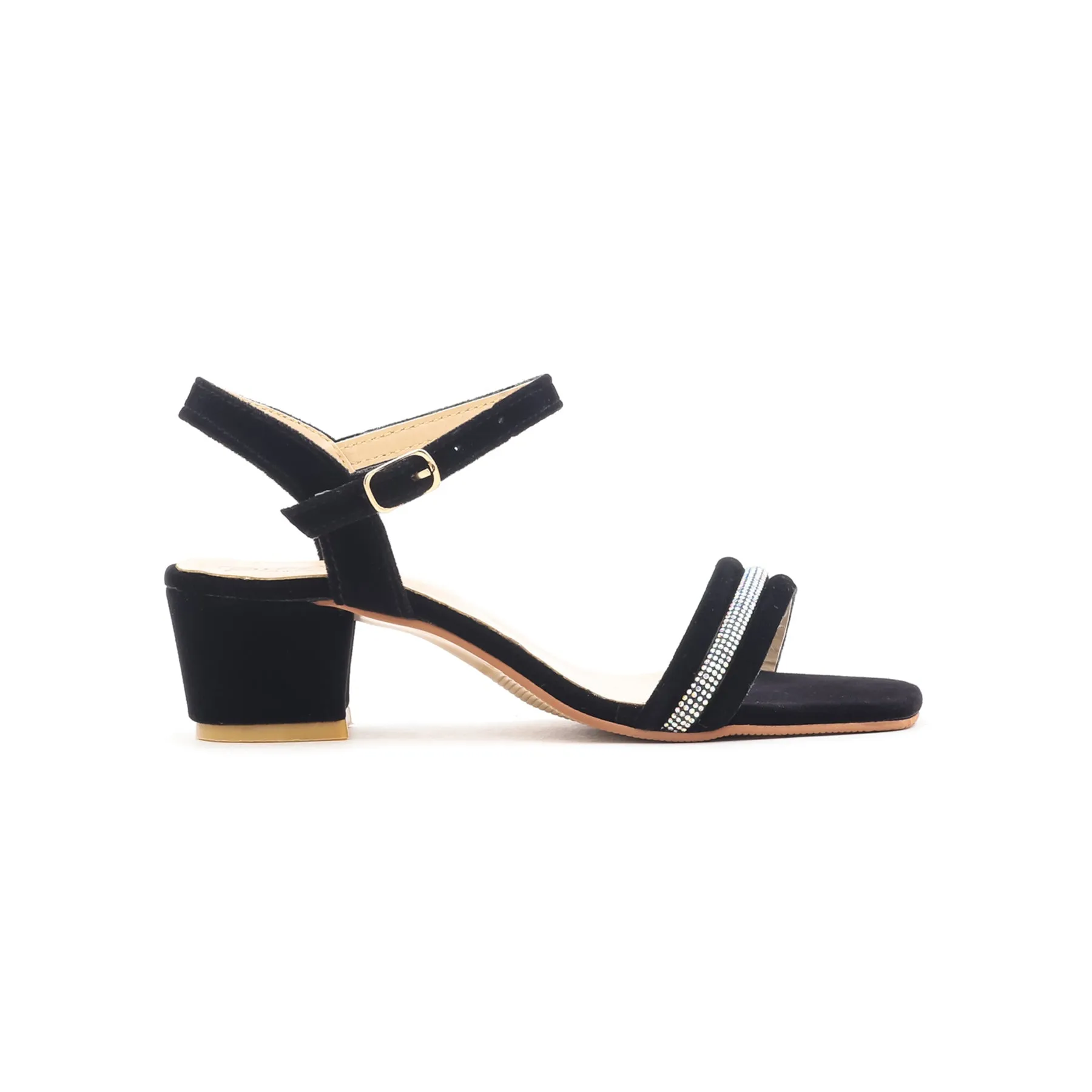 Girls Black Formal Sandal KD7516