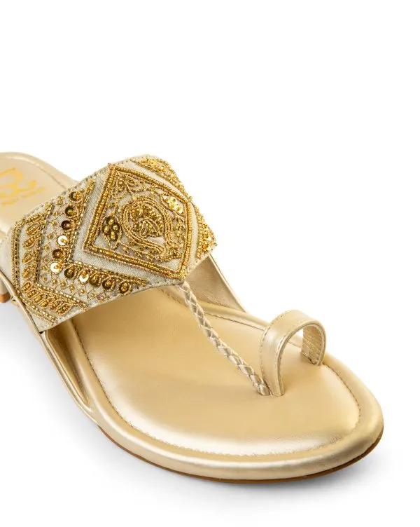 Gold Brew : Kolha Block Heel