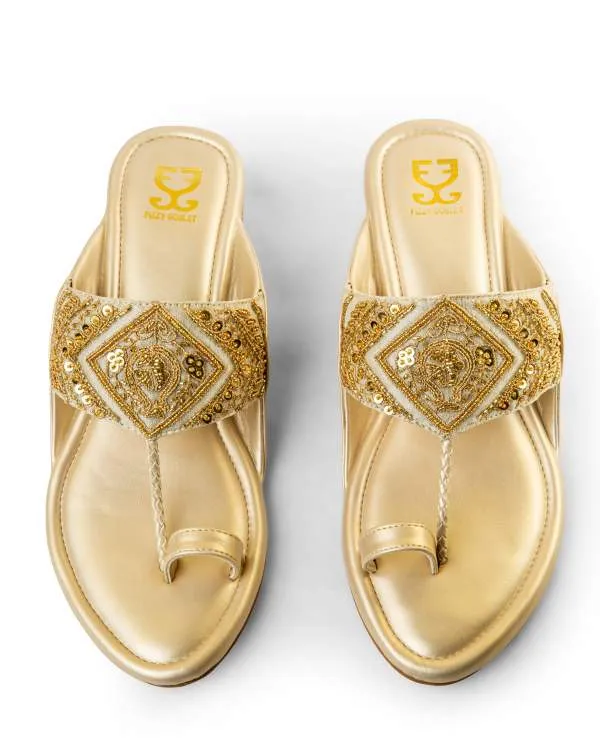 Gold Brew : Kolha Block Heel