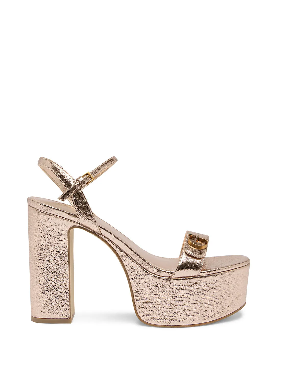 Gold Sherrill Platform Sandal Heels
