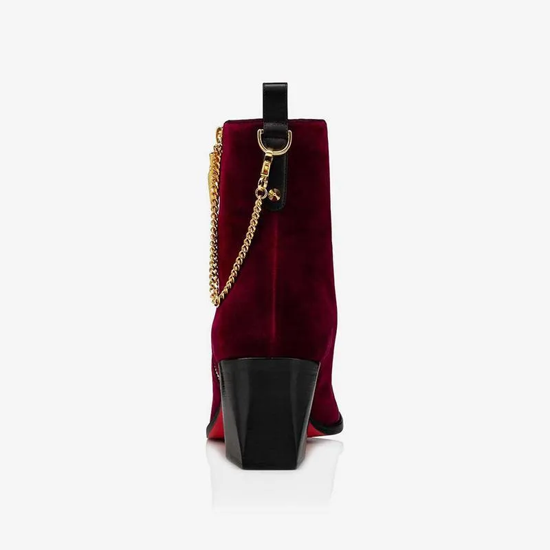 Gold-Tone Hardware Side Zip Boots