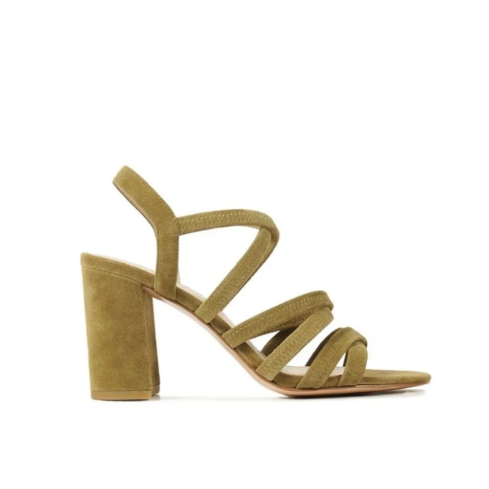 Grace Khaki Suede Pelle Moda Sandals