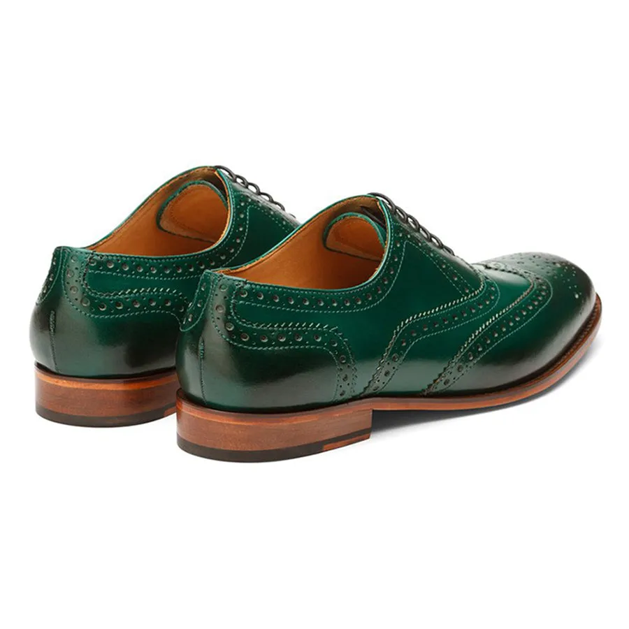 Green Full Brogue Oxford