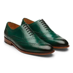 Green Full Brogue Oxford