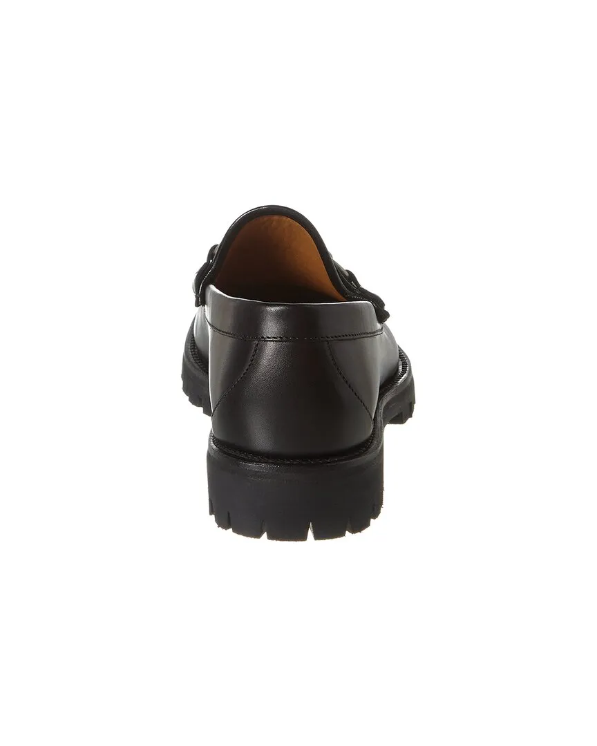Gucci Web Horsebit Leather Loafer