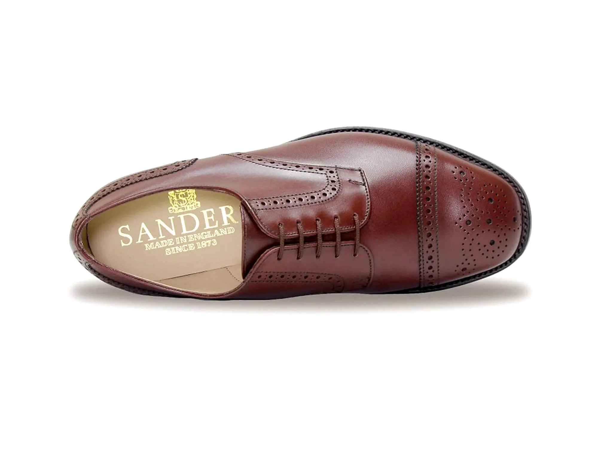 GUILDFORD Men's Extra Wide H Fit Brown Brogue Oxford Shoe by Sanders