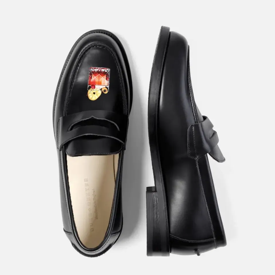Hand-Painted Motif Penny Loafer - Men's