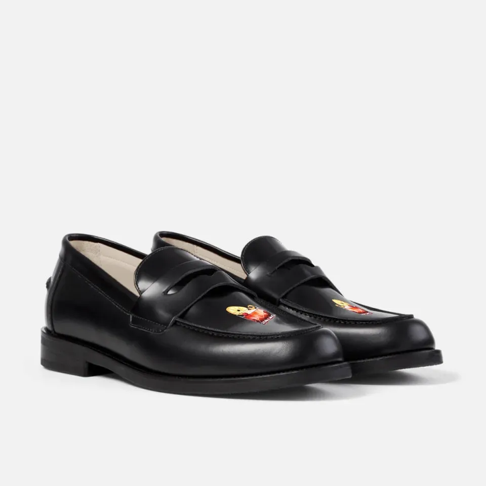 Hand-Painted Motif Penny Loafer - Men's
