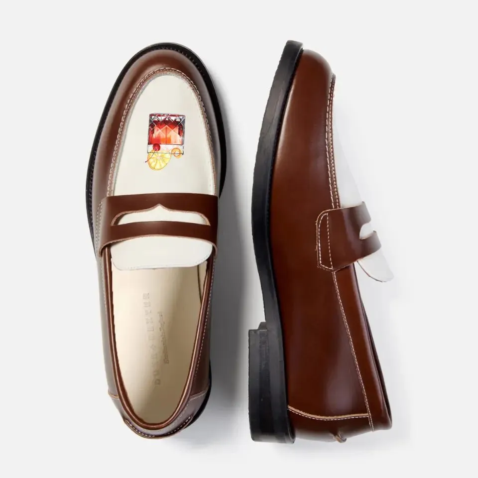 Hand-Painted Motif Penny Loafer - Men's
