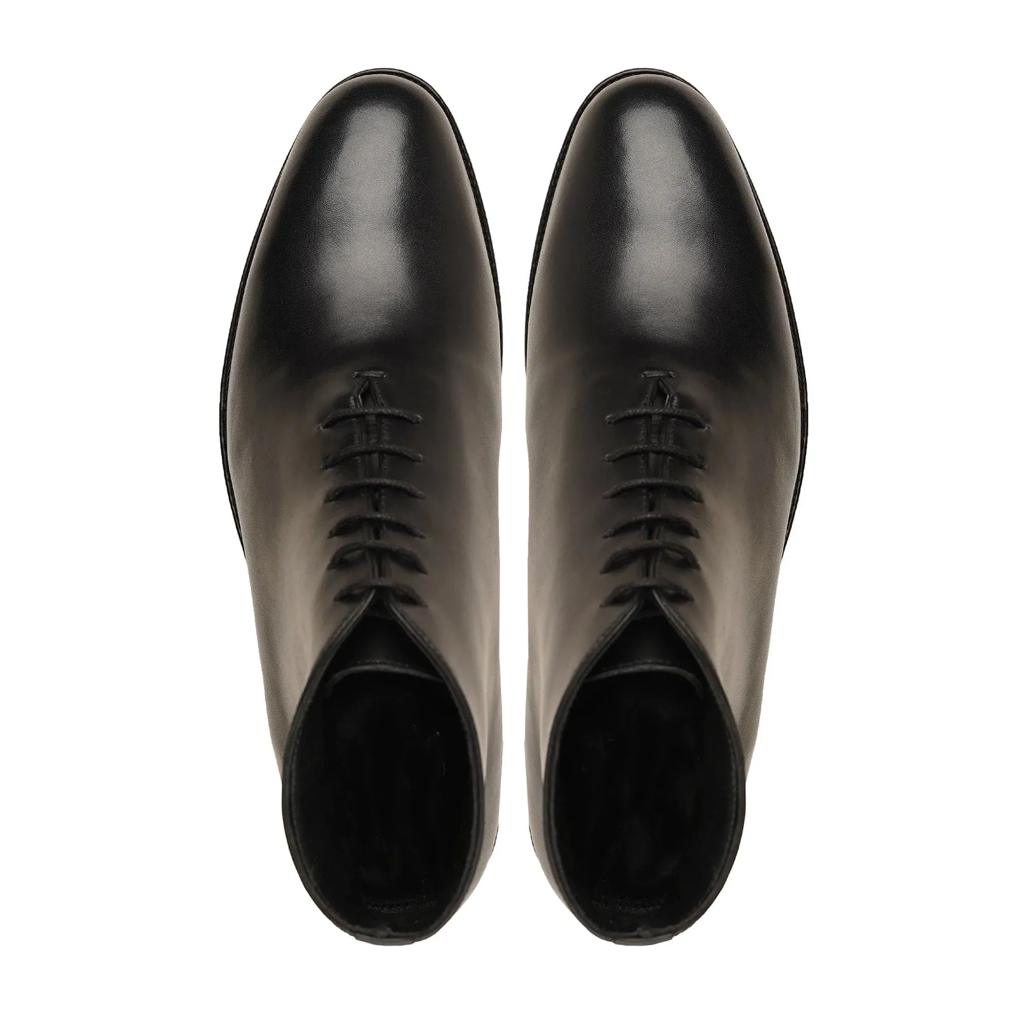Handmade Custom Calf Leather Black Dress Chukka Boots For Men
