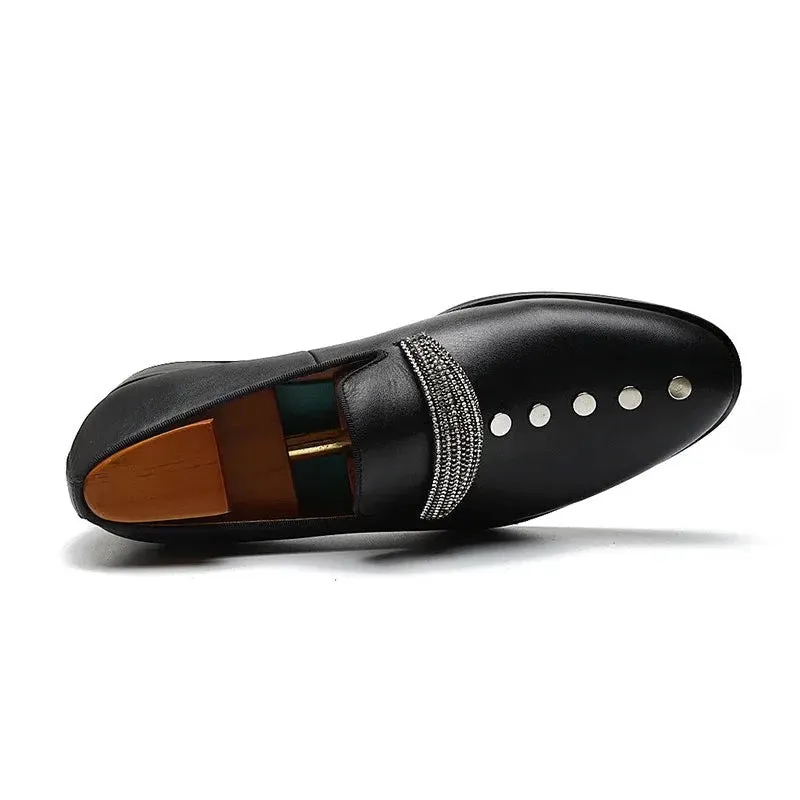 Handmade Red Bottom Men's Loafers Shoes