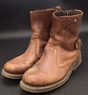 Harley-Davidson Men's Brown Leather Biker Boots - Size 9.5