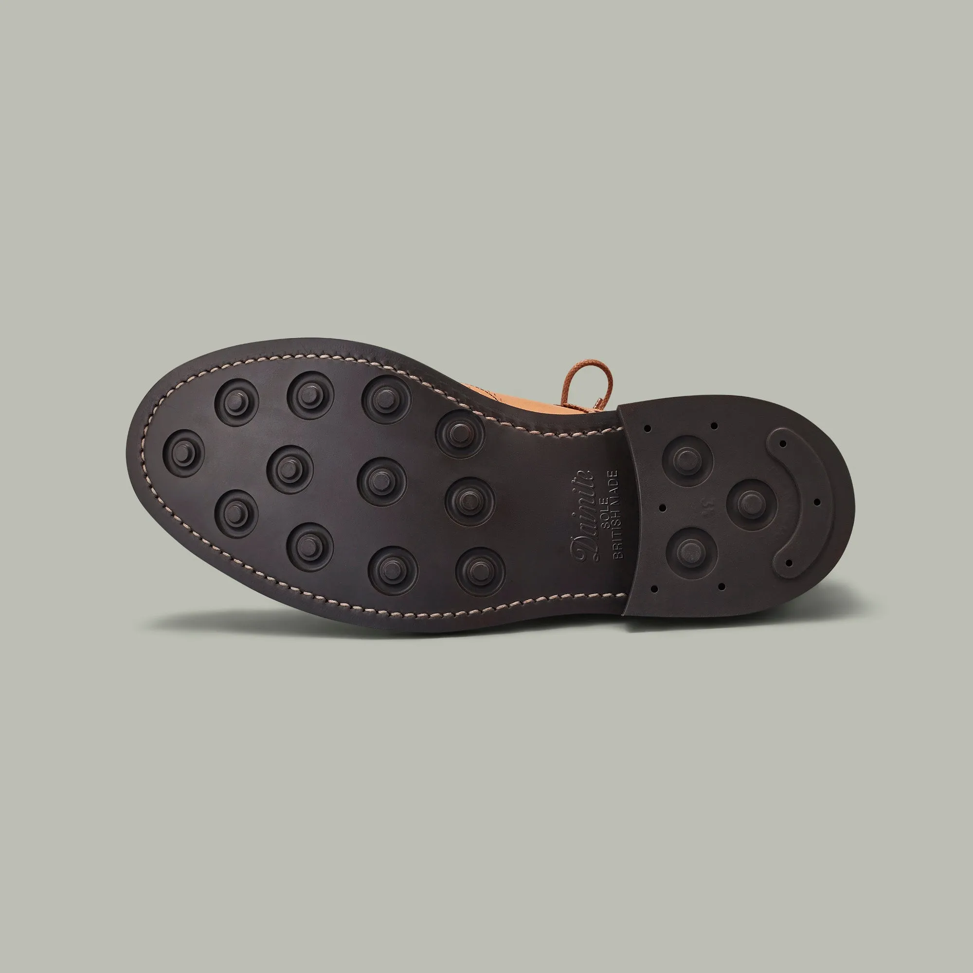 Harrow Burnished Calf Brogue Boot - Dainite Sole [LONDON TAN]