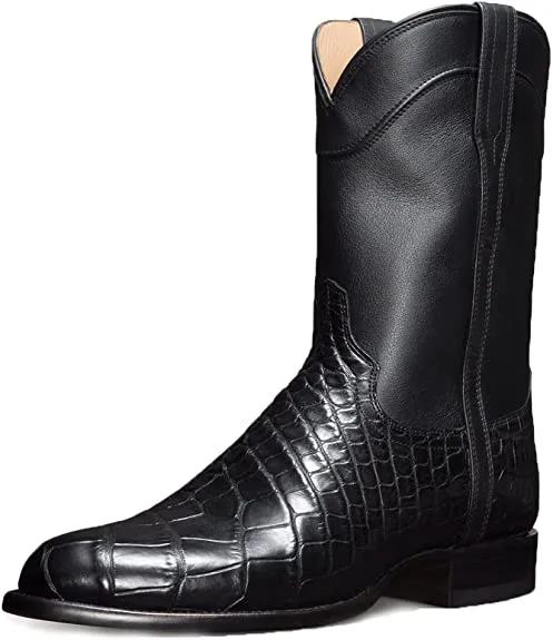 High Quality Genuine Leather Embroidered Cowboy Boots