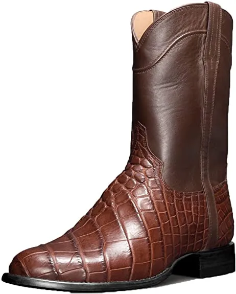 High Quality Genuine Leather Embroidered Cowboy Boots