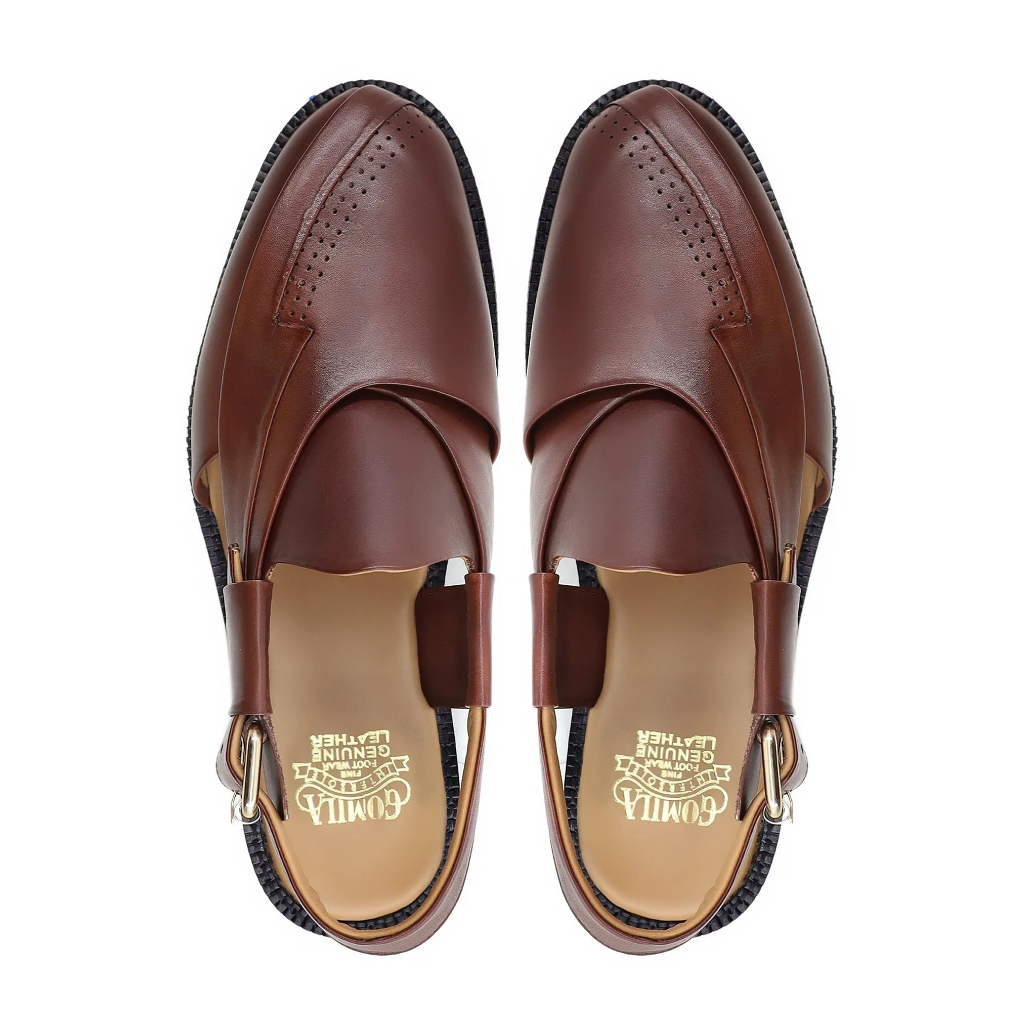 Hinzi - Men's Brown Calf Leather Sandal