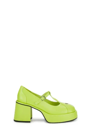 Hopscotch Kid Mary Janes - Lime