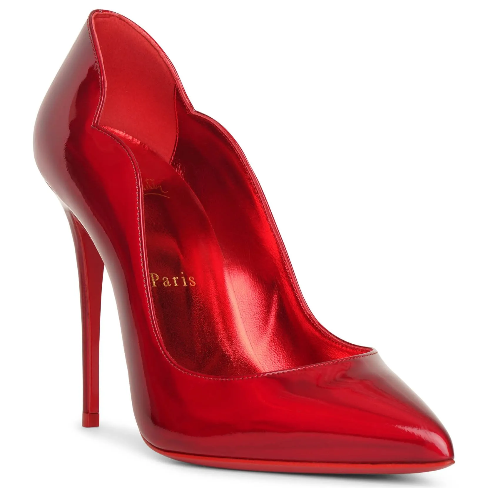 Hot Chick 100 patent red pumps