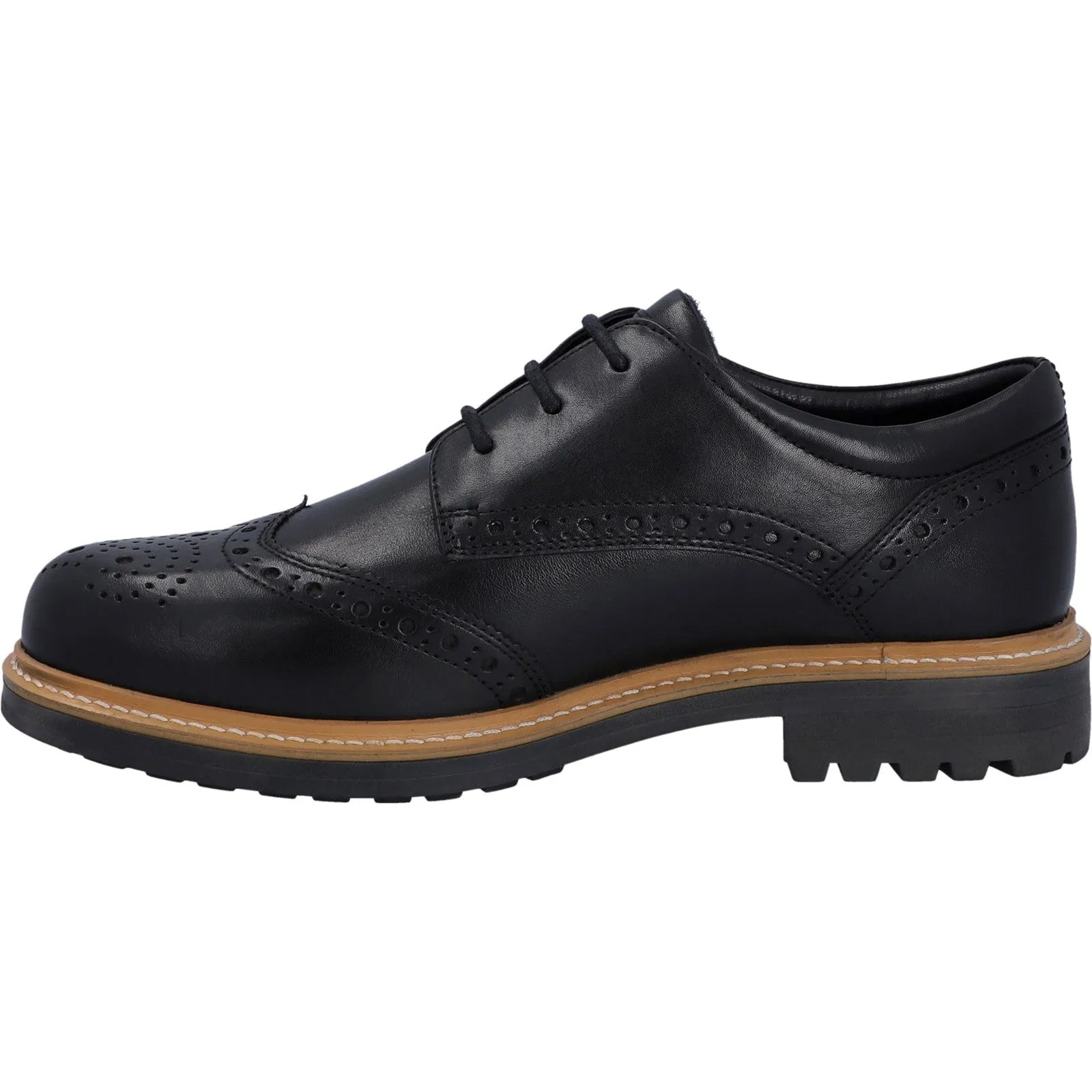 Hunter Mens Black HFRMGB0040515-BLK Cawdor Brogue Gibson Shoes