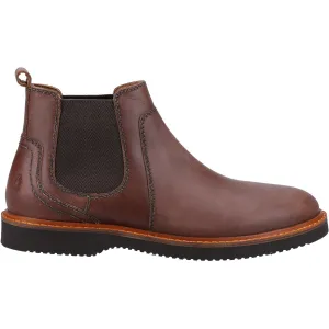 Hush Puppies Mens Warren Leather Chelsea Boots - Brown
