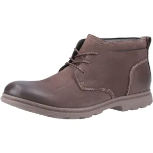 Hush Puppies Tyson Chukka Brown Mens Nubuck Leather Boots