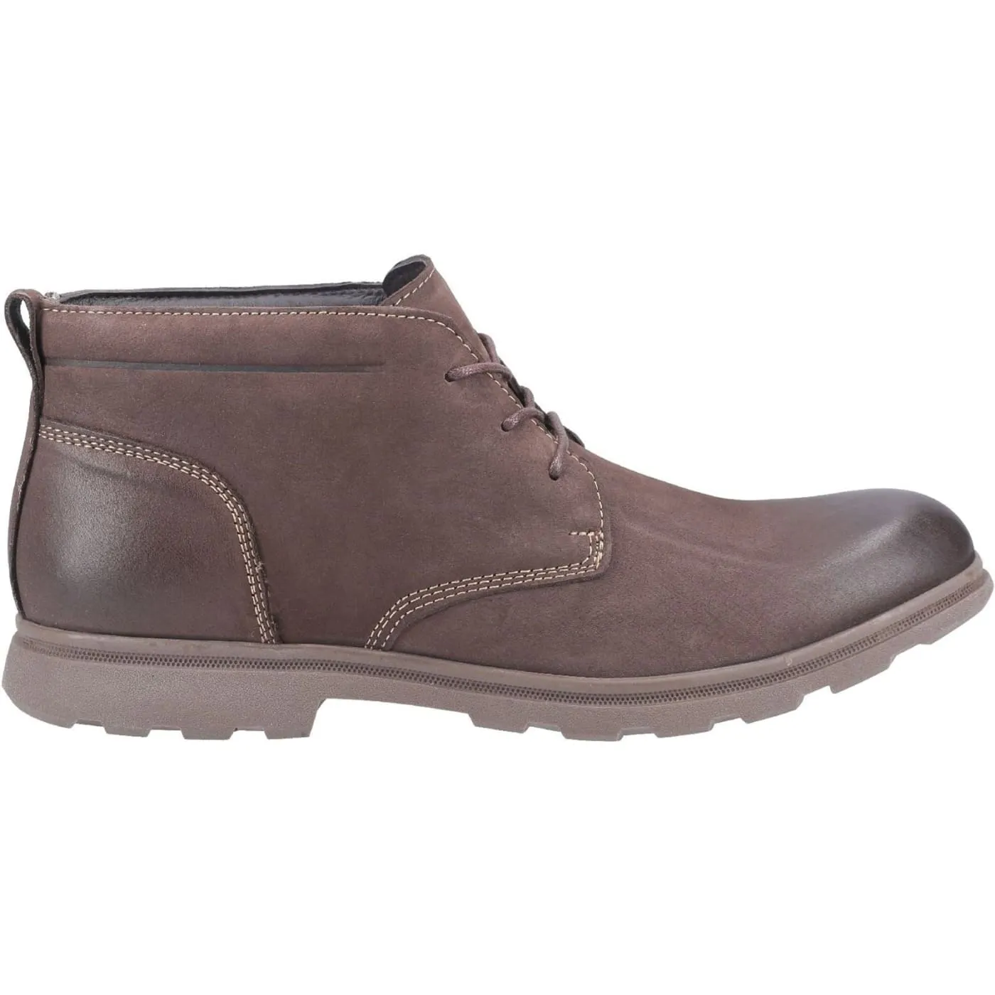 Hush Puppies Tyson Chukka Brown Mens Nubuck Leather Boots