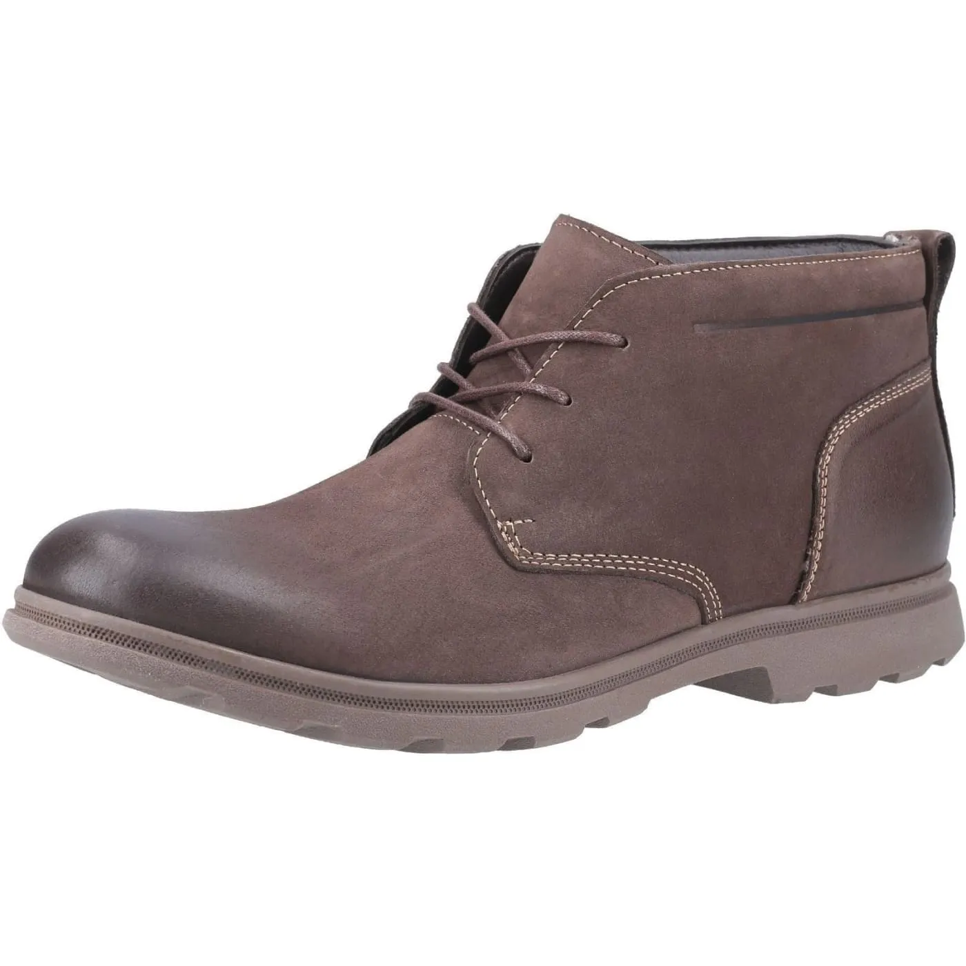 Hush Puppies Tyson Chukka Brown Mens Nubuck Leather Boots