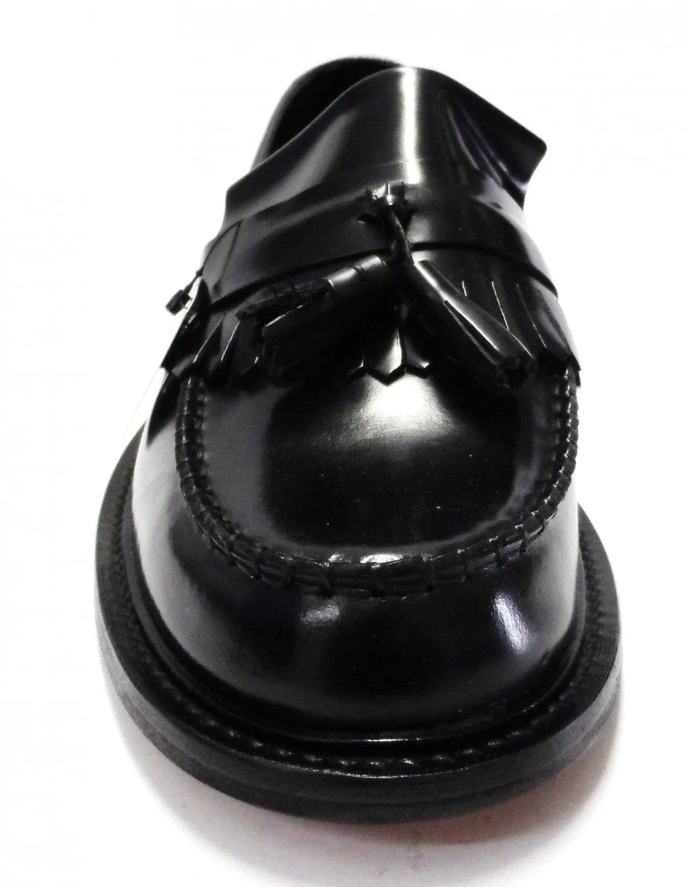 Ikon Original Selecta Mens Leather Tassel Loafers in Black