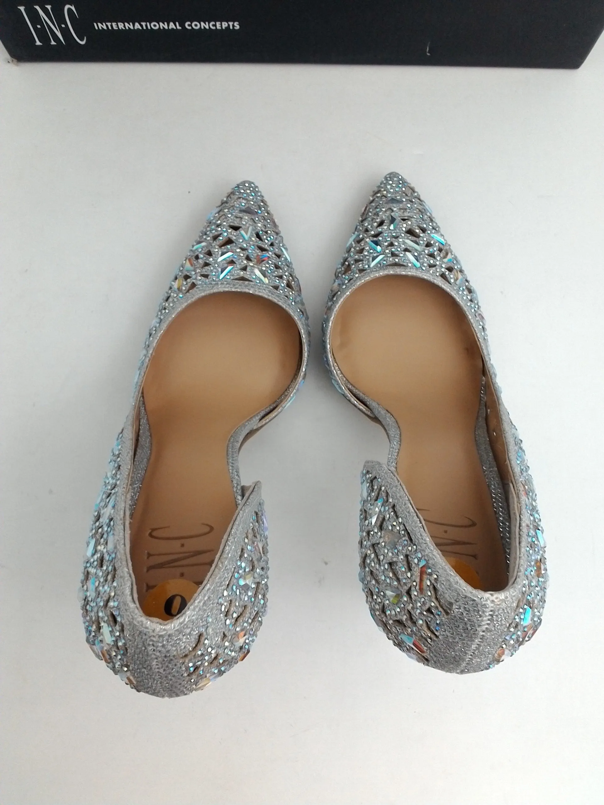 INC International Concepts Women's Kenjay Silver Heels Size 6 M