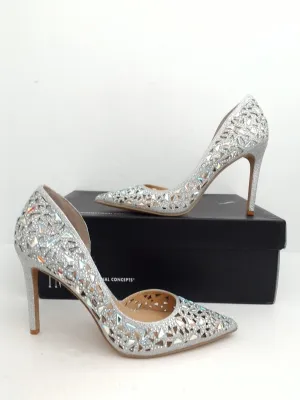 INC International Concepts Women's Kenjay Silver Heels Size 6 M