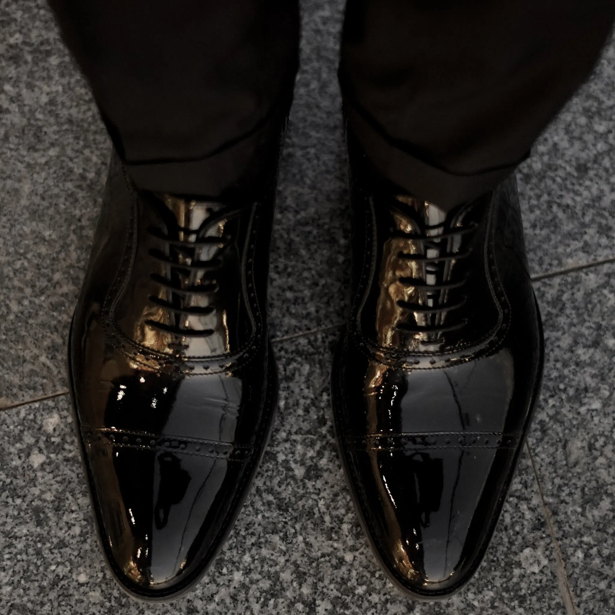 Ingram - Men's Black Patent Leather Oxford Shoe