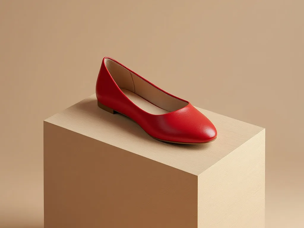 ISABELLA • Custom Fitted Bespoke Ballet Flats • RED