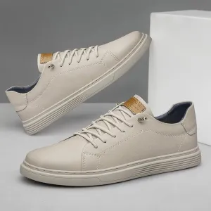 Italian Genuine Leather Casual Men's Lace Up Oxford Shoes