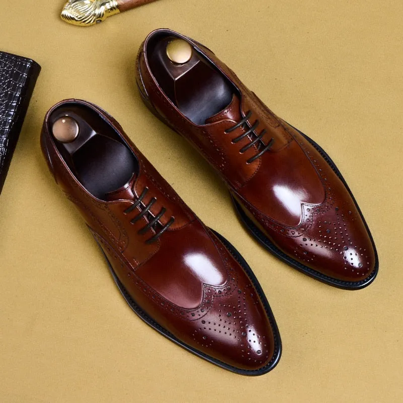 Italian Genuine Leather Handmade Men's Oxford Shoes