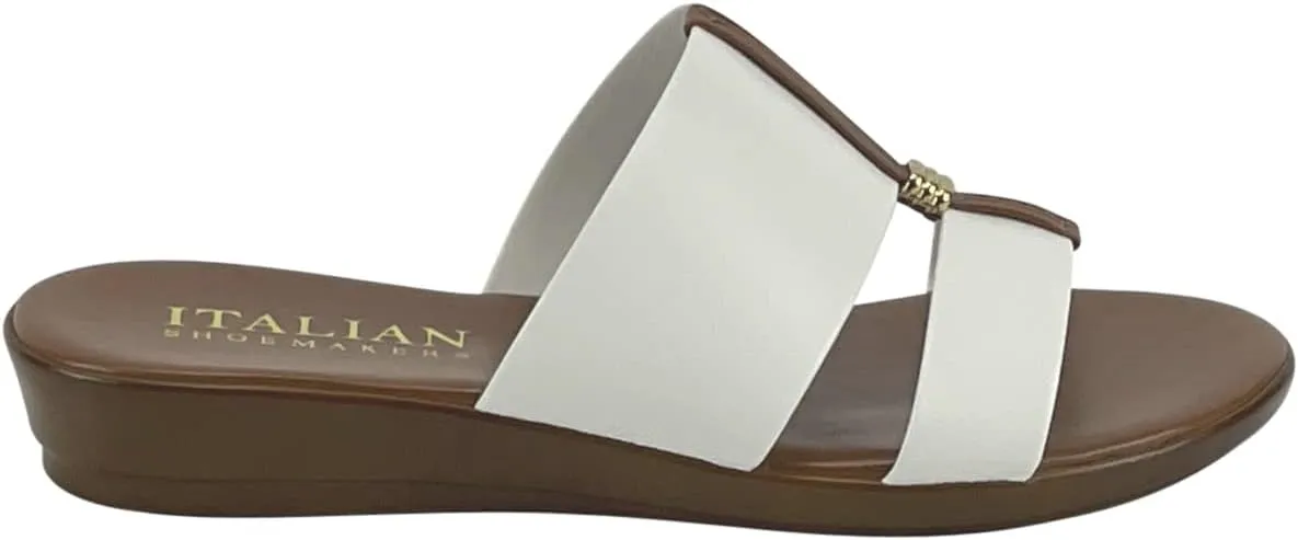 ITALIAN Shoemakers Women's Sofy Wedge Sandal, Comfort Casual Open Toe  Made in Italy, 1.5" Heel