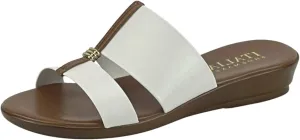 ITALIAN Shoemakers Women's Sofy Wedge Sandal, Comfort Casual Open Toe  Made in Italy, 1.5" Heel
