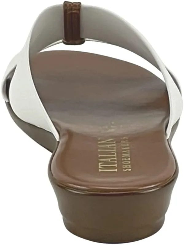 ITALIAN Shoemakers Women's Sofy Wedge Sandal, Comfort Casual Open Toe  Made in Italy, 1.5" Heel