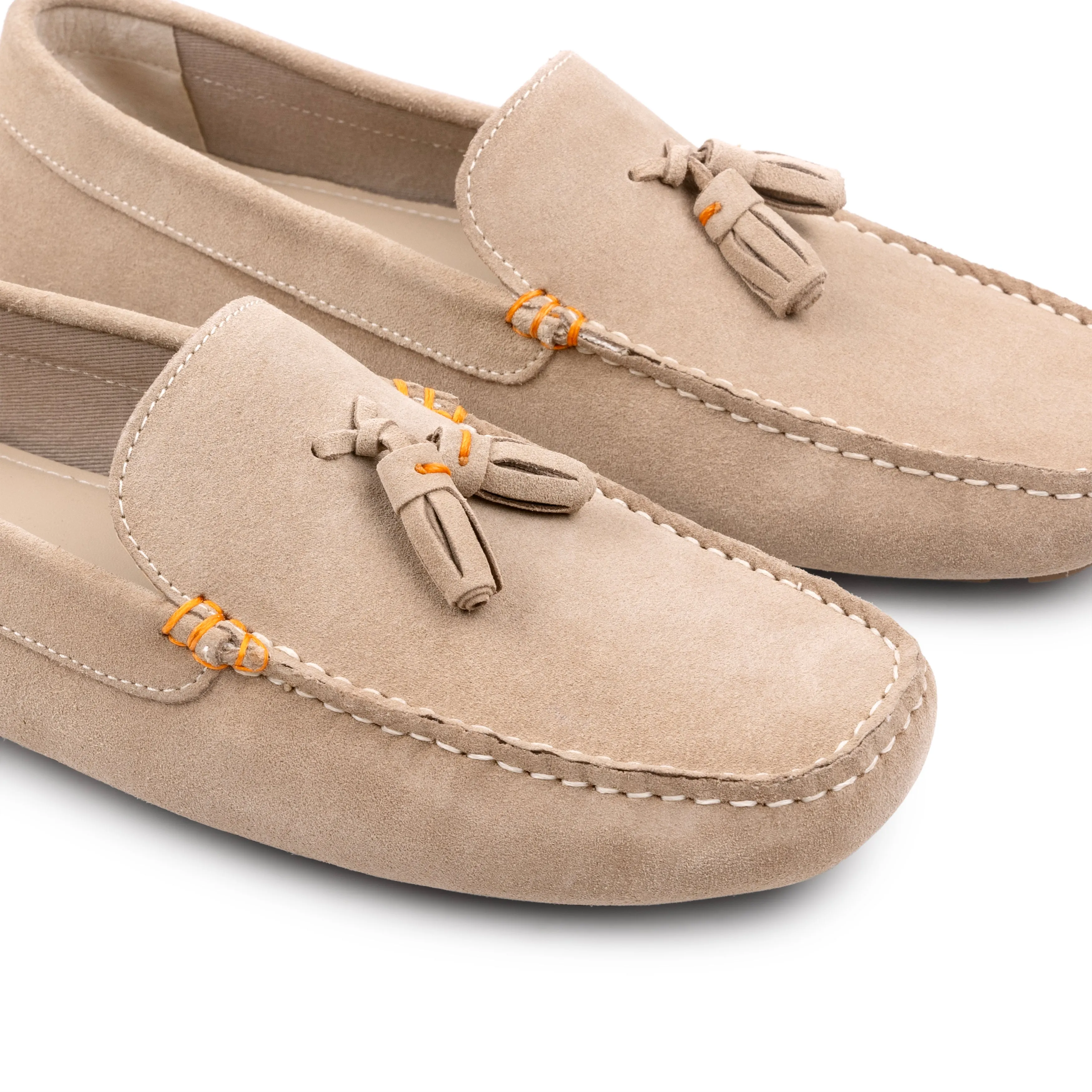 Jackson Suede Leather Driving Loafer - Sand