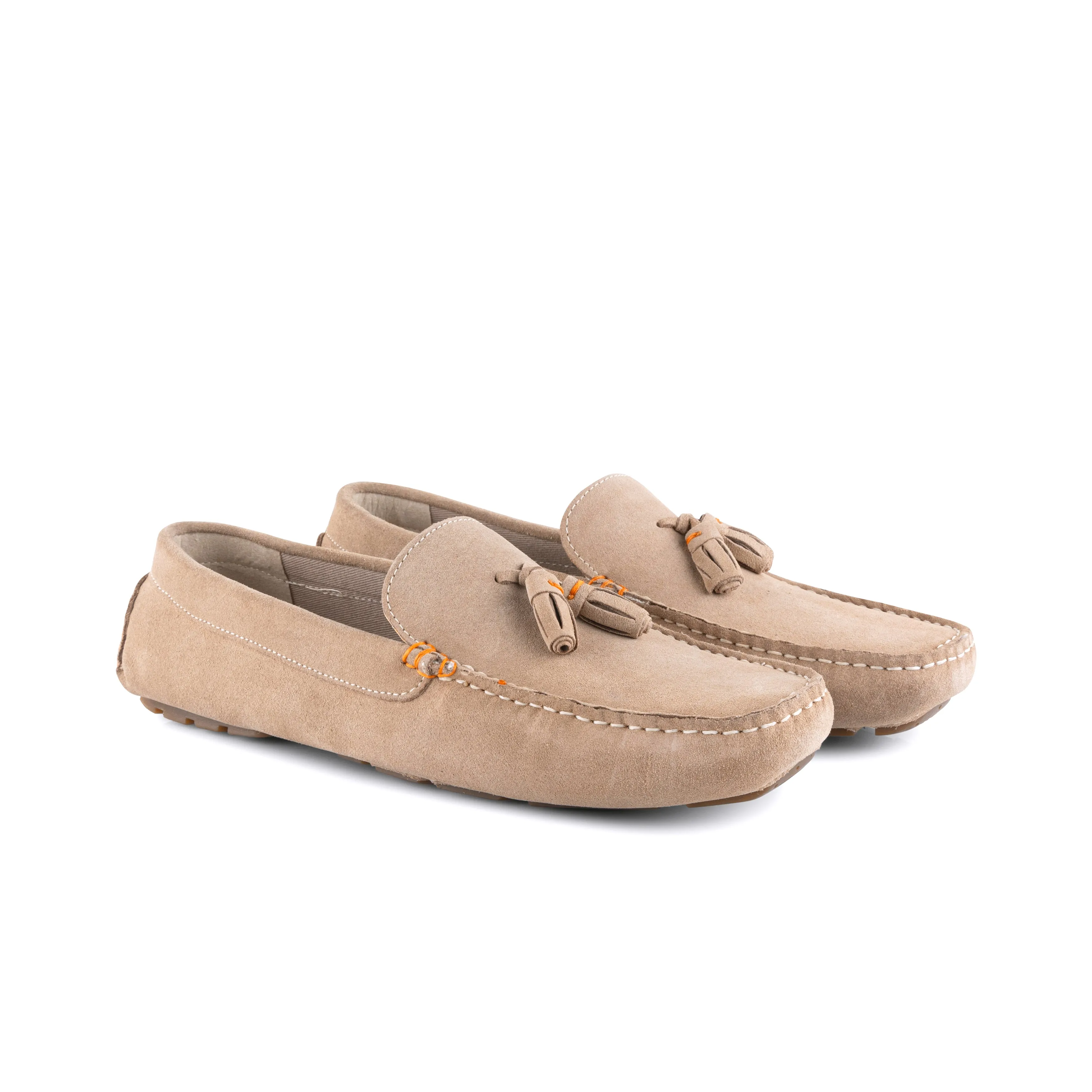 Jackson Suede Leather Driving Loafer - Sand