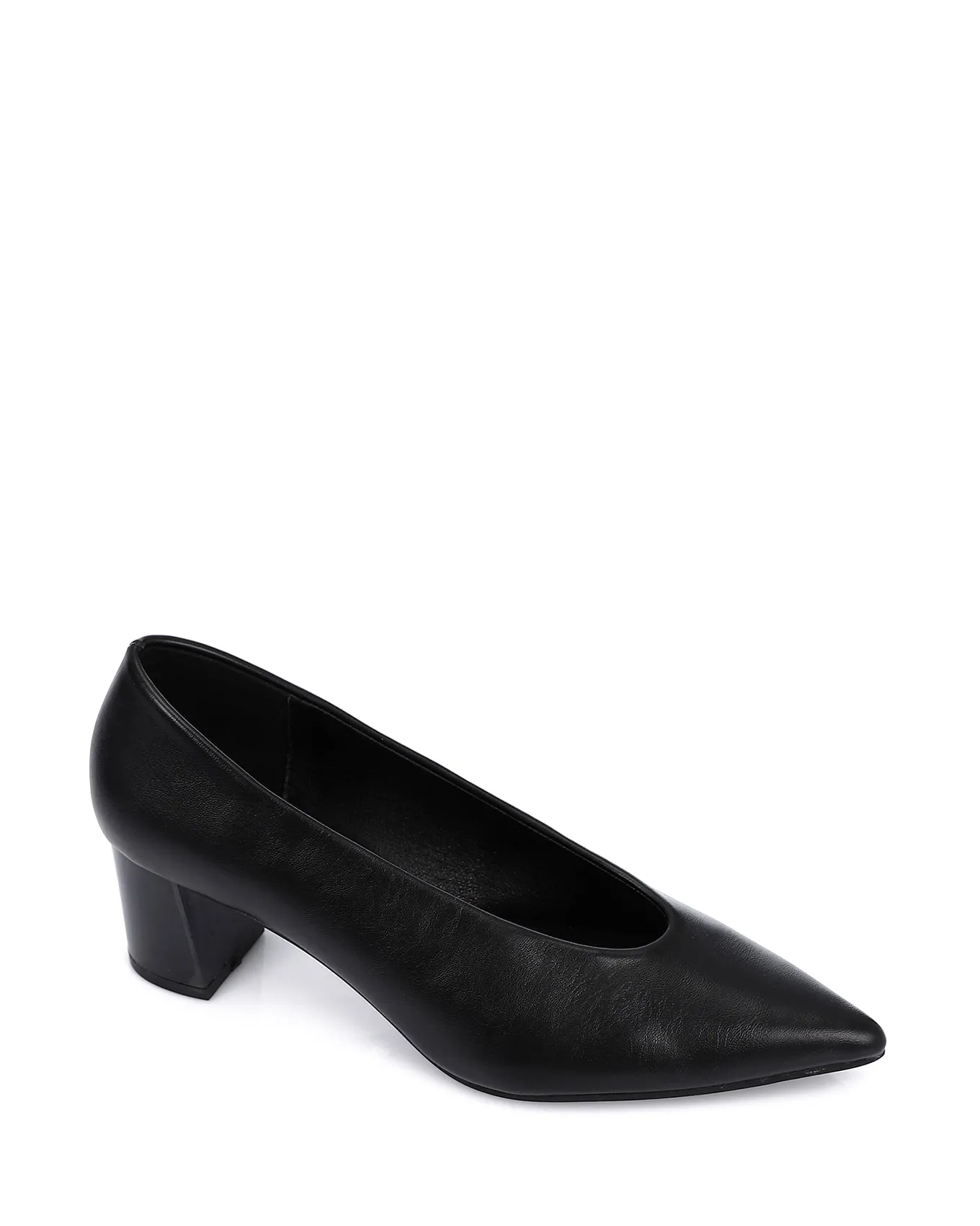 JAL-DVTV-002 Solid Pointed Toe Cap Mid Heels