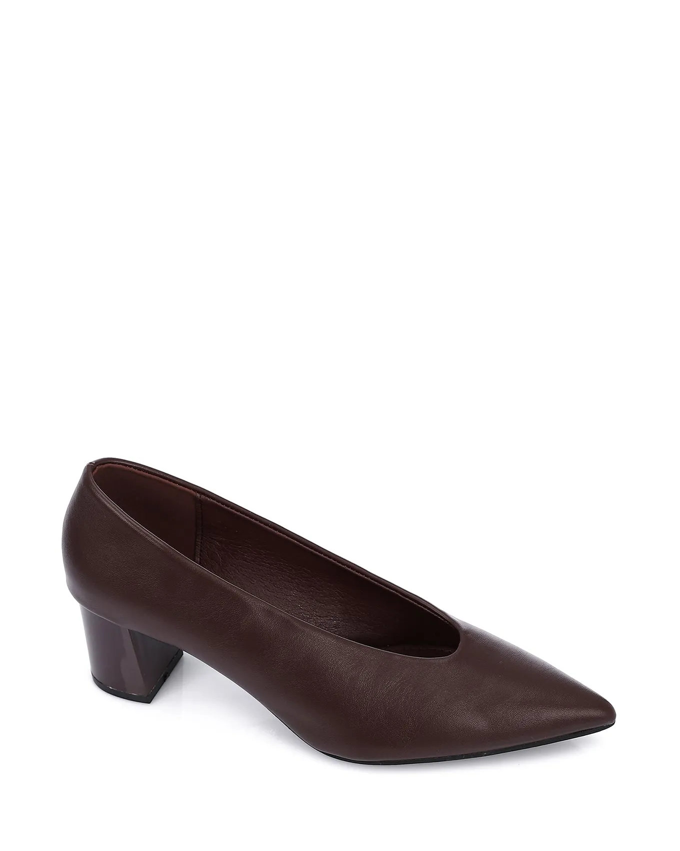 JAL-DVTV-002 Solid Pointed Toe Cap Mid Heels