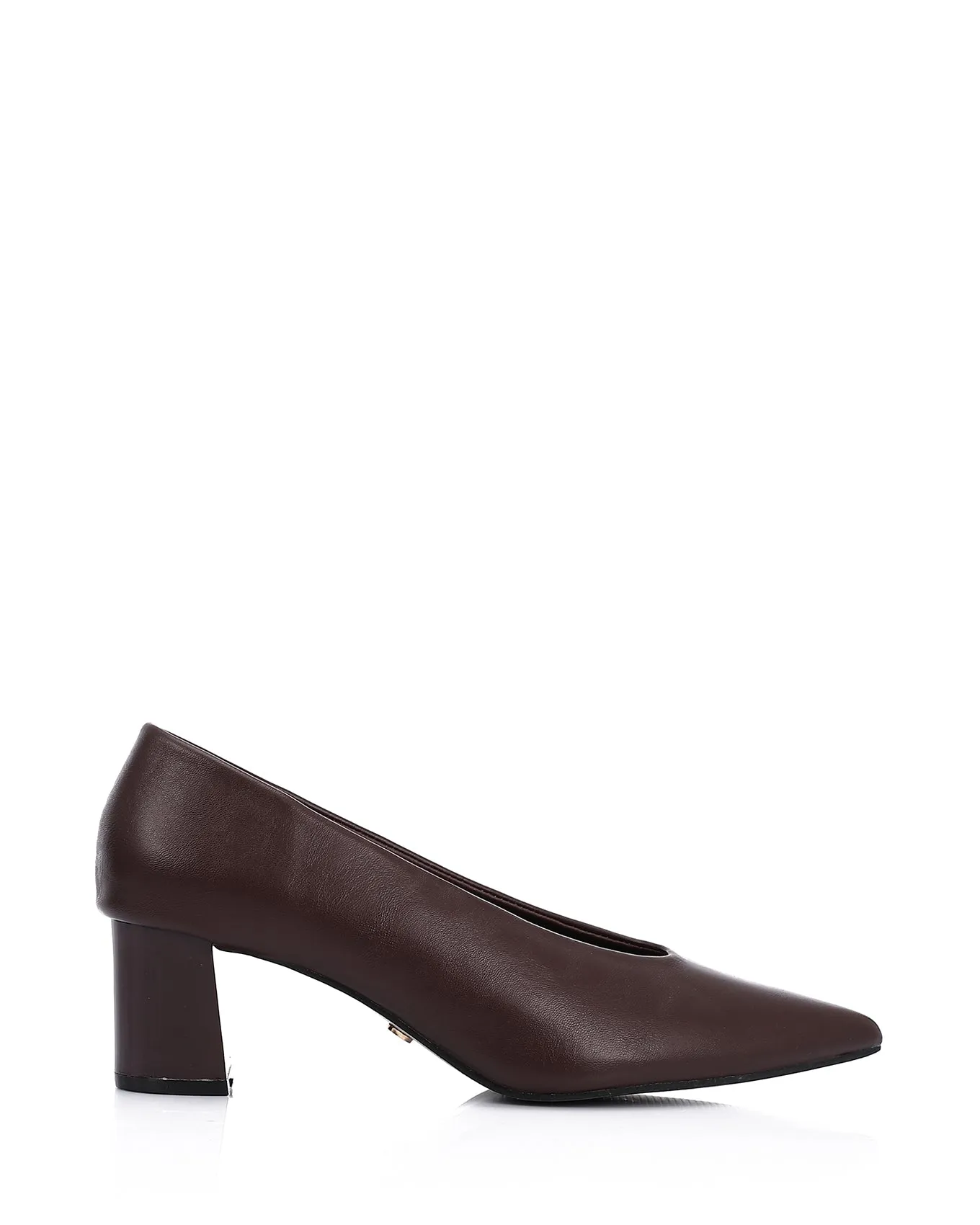 JAL-DVTV-002 Solid Pointed Toe Cap Mid Heels