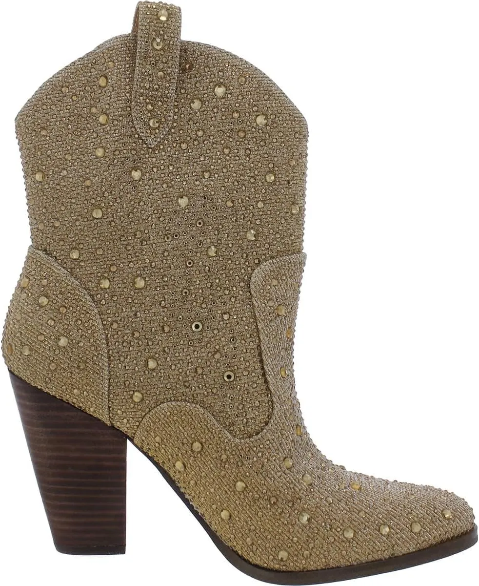 Jessica Simpson Womens Cissely Embellished Western Cowboy, Western Boots